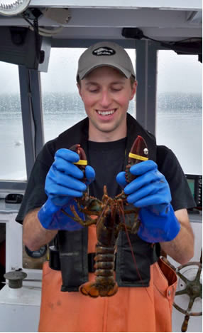 Greg Perkins with fresh caugh lobster