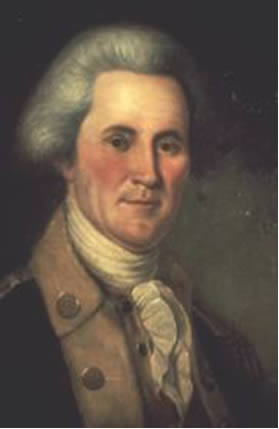 Portrait of John Sevier at homestead in Marble Springs, TN